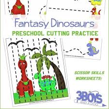 Includes 6 no prep worksheets for a set of easy and fun activities. Preschool Cutting Practice Dinosaurs Worksheets 3 Boys And A Dog