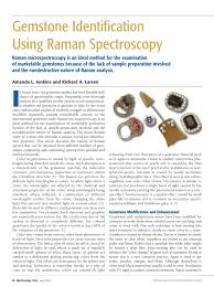 Pdf Gemstone Identification Using Raman Spectroscopy