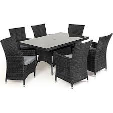 Debenhams Grey Rattan Effect La Rectangular Garden Table And 6 Chairs Debenhams Rattan Furniture Set Rectangle Dining Set Rattan Garden Furniture