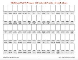 Downloadable 2 Page Prismacolor Premier Swatch Chart With