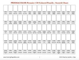 downloadable 2 page prismacolor premier swatch chart with