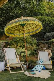colourful garden parasol livingetc