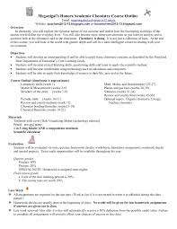 This is because chemical reactions are taken as the core form under this topic. Honors Academic Chemistry Course Outline 2012 2013