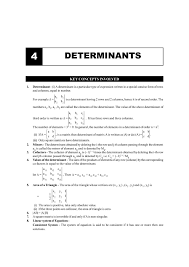 Cbse Class 12 Maths Chapter 4 Determinants Formula