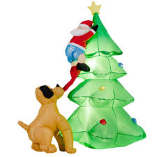 See more ideas about inflatable christmas decorations, christmas decorations, christmas inflatables. 1 8m Long Giant Christmas Inflatable Lighted Dog Biting Santa Claus Climbing Xmas Tree Yard Garden Party Decoration Amazon Com Au Garden