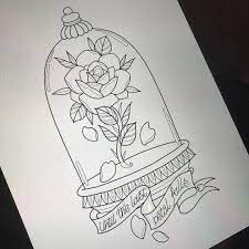 Beauty And The Beast Bell Jar For Lyssa Tomorrow Hopefully Really Looking Forward To This One For B Disney Art Drawings Art Drawings Sketches Disney Tattoos