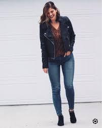 Black Moto Jacket Over Cheetah Print Henley In 2020 Fashion Black Moto Jacket Suede Moto Jacket Outfit