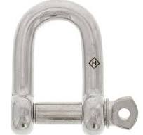 Type 316 Stainless Steel Screw Pin D Shackle
