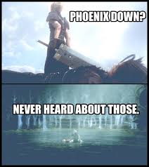 Cloud And Aeris Aerith What Is A Phoenix Down Anyway Final Fantasy 7 Advent Children Ff7 Final Fantasy Funny Final Fantasy Final Fantasy Vii Remake