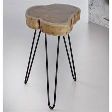 This wooden side table is available in color options that range from sophisticated to sassy. Side Table Log Solid Acacia Wood Furnwise