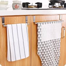 Keep a towel handy anywhere in your kitchen or bathroom with this double over cabinet door kitchen towel bar. 1pc Towel Bar Holder Over Kitchen Cabinet Door Towel Rail Rack Stainless Steel Buy At A Low Prices On Joom E Commerce Platform