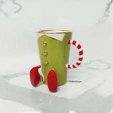 Red Elf Mug Christmas Gift Mugs Candy Stripe Cup Unique Etsy Christmas Mugs Gifts In A Mug Mugs