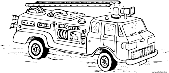 Coloriage Camion Pompiers Dessin Pompier à imprimer