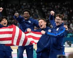 Image de Stephen Nedoroscik celebrating his bronze medal
