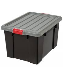 Measures 24.5x 16.75 x 10.5 (base dimensions: Simply Organized Store It All Heavy Duty Storage Tote Gray 70 Qt 17 5 Gal