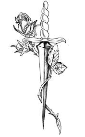 Image Result For Flower Knife Tattoo Knife Tattoo Small Chest Tattoos Chest Tattoo Sketches