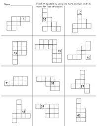 We can sometimes say two (or more) things on the one line Ten More Ten Less And One More One Less Puzzles Hundreds Chart Teacher Resources Elementary First Grade Lessons