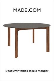 niven table ronde 6 personnes beton et noyer table salle a manger table a manger ronde salle a manger bois