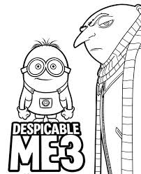 Coloring for girls and boys. Get This Gru And Minion Best Friends Coloring Pages