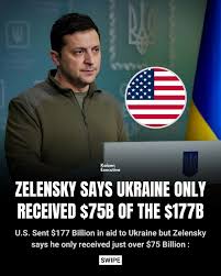 Ukrainian President Volodymyr Zelensky told the AP he doesn't know where $200  billion in U.S. military aid went, stating Ukraine received only about $75  billion, mostly in weapons. He said it may