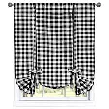Black And White Kitchen Curtains Lanzhome Com