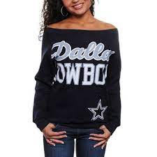 Dallas Cowboys Ladies Joy Crew Fleece Sweatshirt Navy Blue Dallas Cowboys Women Dallas Cowboys Gear Dallas Cowboys Outfits