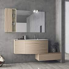Composizione Mobili Bagno Moderni Sospesi Calix Novello Mobili Da Bagno Con Frontali Curvi In Hpl Unicolor Mobili Da Bagno Sospesi Mobile Bagno Bagni Sospesi