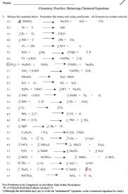 Kb on matter and chemistry knowled. 46 Splendi Balancing Chemical Equations Worksheet Template Samsfriedchickenanddonuts