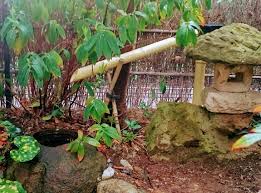 合成竹カケヒ 3尺 和風庭園 庭 流れ落ちる水