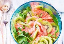 Salade Kiwi Saumon Jpg Salade Kiwi Saumon Marine Fruits Et Legumes Frais