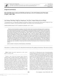 pdf neonatal bilirubin levels and childhood asthma in the