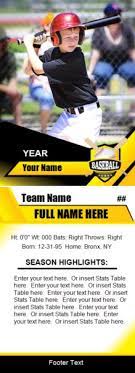 In addition, each card contains biographical and game statistic in a small font, approximately a size eight, write down all the baseball statistics that will be included on the back of the card. Mytradingcards Com Make Your Own Baseball Cards