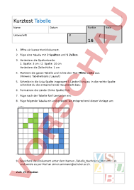 Tabelle mit 2 spalten und 1 zeile, keine überschrift. Arbeitsblatt Tabelle Kurztest Informatik Textverarbeitung