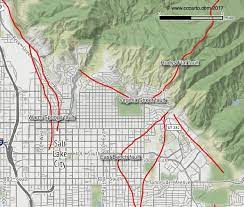 Wasatch Fault Zone Map Salt Lake City And Utah Faults Map Map Lake Map Lake