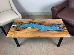 Cherry Epoxy Resin Coffee Table With Sand And Pebbles In 2020 Walnut Hallway Table Live Edge Furniture Coffee Table