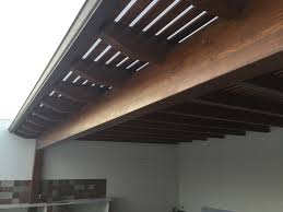 Tettoia addossata della unopiu'legno lamellare. Dima Legnami Tettoia Pergolato In Legno Lamellare Abete Impregnato Noce