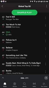 bts is climbing the spotify global top 50 chart lets get