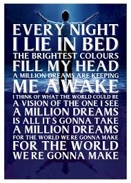 For the world we're gonna make. Greatest Showman A Million Dreams Lyric Art Canvas Print Self Adhesive Poster Photo Print
