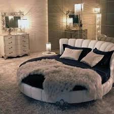 Chic Bedroom With Round Bed Luxury Bed Frames Luxurious Bedrooms Bedroom Bed Design