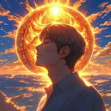 Солнце в виде человека, …» — картинка создана в Шедевруме