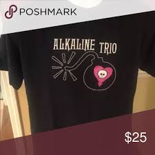 Black And White And Red All Over Alkaline Trio Alkaline Trio Men S Shirt Medium 2004 Alkaline Trio Mens Shirts Shirts