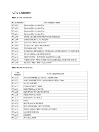 To start with, this is a new ata, and not many references are available. Ata 100 Pdf Pdf Aircraft Industries