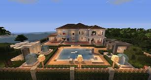 This Is A White Quartz Mansion With Over 10 Rooms It Also Has A Pool And 4 Water Falls There Is A Ni Minecraft Mansion Minecraft Houses Easy Minecraft Houses