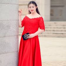2019新款加肥大码胖mm200斤显瘦新娘敬酒服一字肩宴会年会晚礼服 off shoulder dress shoulder dress dresses