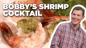 Grilled herb shrimp from barefoot contessa. Bobby Flay S Shrimp Cocktail With Tomatillo Horseradish Sauce Boy Meets Grill Food Network Youtube