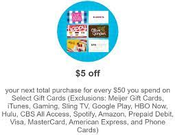 Amazon gift card codes list (updated weekly). Expired Meijer Earn 5 Reward For Every 50 Spent On Gift Cards Limit 10 Expires 2 15 20 Gc Galore