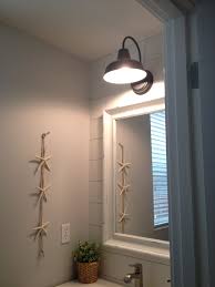 Barn Wall Sconce Lends Farmhouse Look To Powder Room Remake Inspiration Barn Light Electric