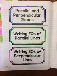 Writing Equations For Parallel And Perpendicular Lines Foldable Writing Equations Solving Quadratic Equations Math