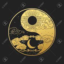 It reflects the beauty and balance between these two opposing divine forces. Decorative Graphic Design Element In Oriental Style Sun Moon Royalty Free Cliparts Vectors And Stock Illustration Image 119485224