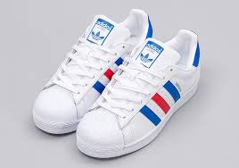 Adidas Superstar White Red Blue Bb2246 Sneakernews Com Adidas Superstar Blue Adidas Superstar Adidas Superstar White